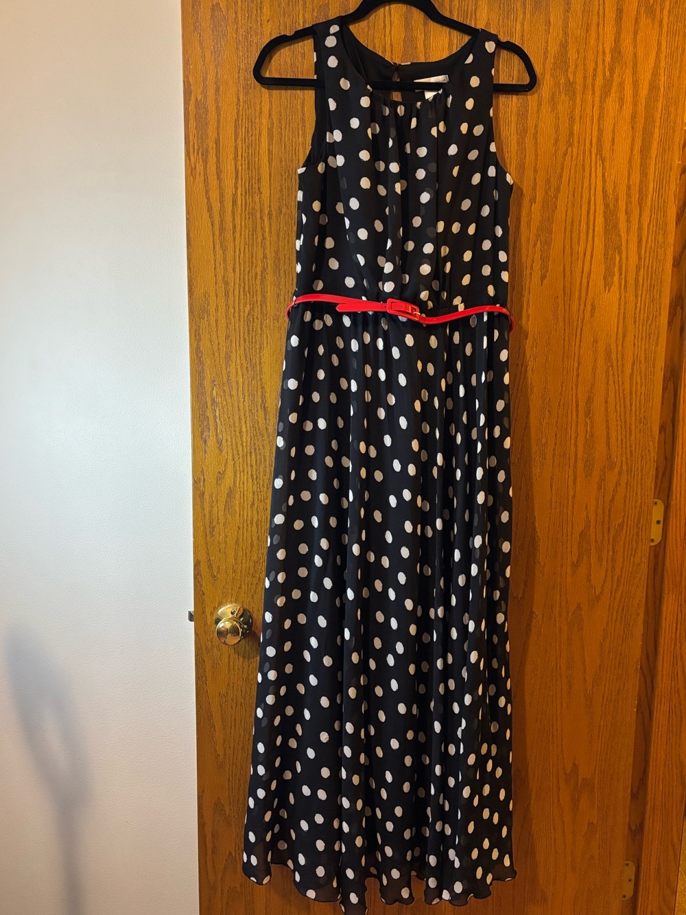 Christopher and Banks dark Navy long sleeveless dress.